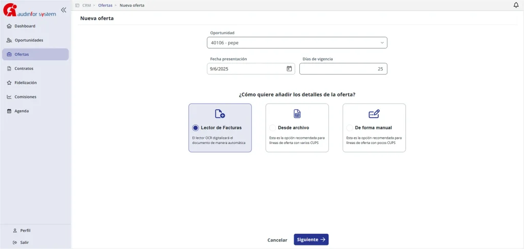 CRM facturacion
